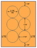 1,000 Fluorescent Orange Laser Only sheets wtih Permanent adhesive