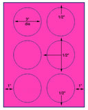 1,000 Fluorescent Pink Laser Only sheets with Permanent adhesive
