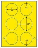1,000 Fluorescent Yellow Laser Only sheets with Permanent adhesive