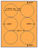 1,000 Fluorescent Orange Laser Only sheets wtih Permanent adhesive