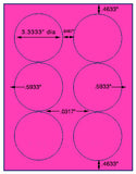 1,000 Fluorescent Pink Laser Only sheets with Permanent adhesive