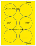 1,000 Fluorescent Yellow Laser Only sheets with Permanent adhesive