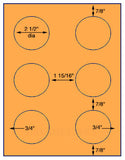 1,000 Fluorescent Orange Laser Only sheets wtih Permanent adhesive