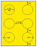 1,000 Fluorescent Yellow Laser Only sheets with Permanent adhesive