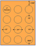 1,000 Fluorescent Orange Laser Only sheets wtih Permanent adhesive