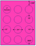 1,000 Fluorescent Pink Laser Only sheets with Permanent adhesive