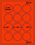 1,000 Fluorescent Red Laser Only sheets with Permanent adhesive