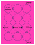 1,000 Fluorescent Pink Laser Only sheets with Permanent adhesive