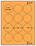 1,000 Fluorescent Orange Laser Only sheets wtih Permanent adhesive