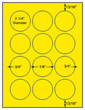 1,000 Fluorescent Yellow Laser Only sheets with Permanent adhesive