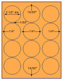 1,000 Fluorescent Orange Laser Only sheets wtih Permanent adhesive