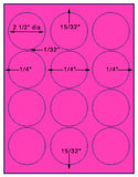 1,000 Fluorescent Pink Laser Only sheets with Permanent adhesive