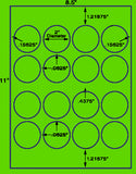 US4216-2''Circle 16 up on a 8.5"x11" label sheet.