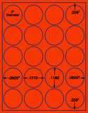1,000 Fluorescent Red Laser Only sheets with Permanent adhesive