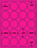 1,000 Fluorescent Pink Laser Only sheets with Permanent adhesive