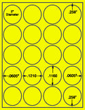 1,000 Fluorescent Yellow Laser Only sheets with Permanent adhesive