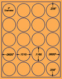 1,000 Fluorescent Orange Laser Only sheets wtih Permanent adhesive