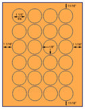1,000 Fluorescent Orange Laser Only sheets wtih Permanent adhesive