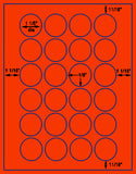 1,000 Fluorescent Red Laser Only sheets with Permanent adhesive
