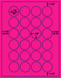 1,000 Fluorescent Pink Laser Only sheets with Permanent adhesive