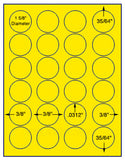 1,000 Fluorescent Yellow Laser Only sheets with Permanent adhesive