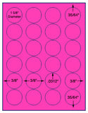 1,000 Fluorescent Pink Laser Only sheets with Permanent adhesive