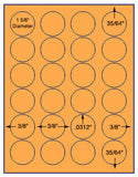 1,000 Fluorescent Orange Laser Only sheets wtih Permanent adhesive