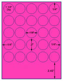 1,000 Fluorescent Pink Laser Only sheets with Permanent adhesive