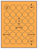 1,000 Fluorescent Orange Laser Only sheets wtih Permanent adhesive