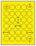 1,000 Fluorescent Yellow Laser Only sheets with Permanent adhesive
