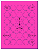 1,000 Fluorescent Pink Laser Only sheets with Permanent adhesive