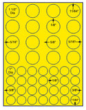 1,000 Fluorescent Yellow Laser Only sheets with Permanent adhesive