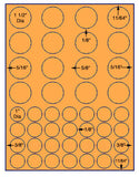1,000 Fluorescent Orange Laser Only sheets wtih Permanent adhesive