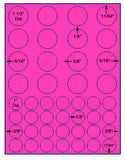 1,000 Fluorescent Pink Laser Only sheets with Permanent adhesive