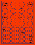 1,000 Fluorescent Red Laser Only sheets with Permanent adhesive