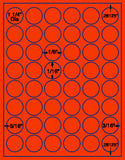 1,000 Fluorescent Red Laser Only sheets with Permanent adhesive