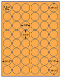 1,000 Fluorescent Orange Laser Only sheets wtih Permanent adhesive