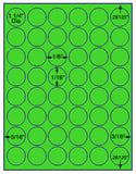 1,000 Fluorescent Green Laser Only sheets with Permanent adhesive