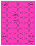 1,000 Fluorescent Pink Laser Only sheets with Permanent adhesive