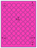 1,000 Fluorescent Pink Laser Only sheets with Permanent adhesive