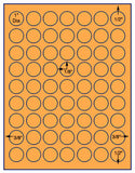 1,000 Fluorescent Orange Laser Only sheets with Permanent adhesive