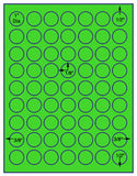 1,000 Fluorescent Green Laser Only sheets with Permanent adhesive