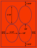 US4315-3 1/4''x4 1/4''-4 up on a 8 1/2"x11" label sheet.