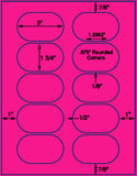 US4321-3''x1 3/4''Oval 10 up on a 8 1/2"x11" label sheet.