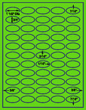 US4425-1 1/2''x3/4''55 up oval on a 8 1/2"x11" label sheet.