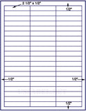 US4428-2 1/2''x1/2''-60 up on a 8 1/2" x11" label sheet.