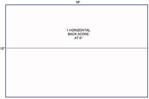 US5023D-1 Up 12'' x 18'' Label-1 Horizontal Back Score.
