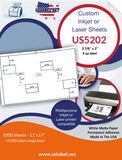 US5202 -2 7/8'' x 2''-4 up label on a 11'' x 17'' sheet.
