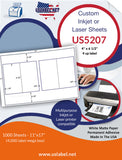 US5207-4'' x 6 1/2''-4 up label on a 11'' x 17'' sheet.