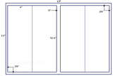 US5226 - 4'' x 10.5'' - 4 up label on a 11'' x 17'' sheet.